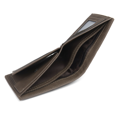 6 Names - Personalised Photo Custom Leather Men's Folding Wallet as a Father's Day Gift for Dad