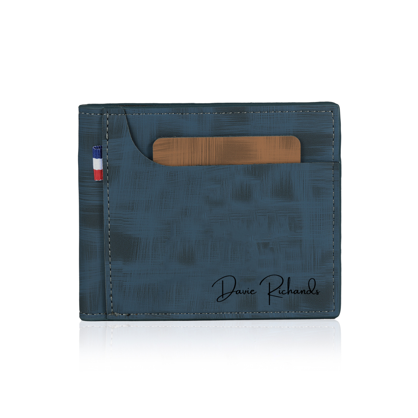 Personalized Custom Name Leather Men's Wallet Custom Name Folding Wallet for Dad