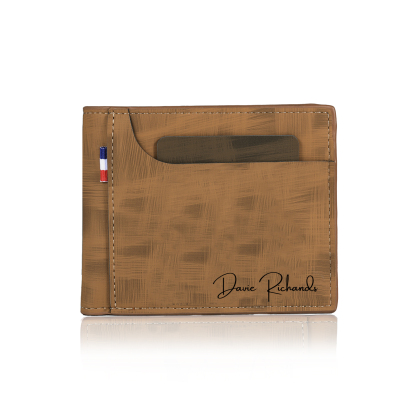 Personalized Custom Name Leather Men's Wallet Custom Name Folding Wallet for Dad
