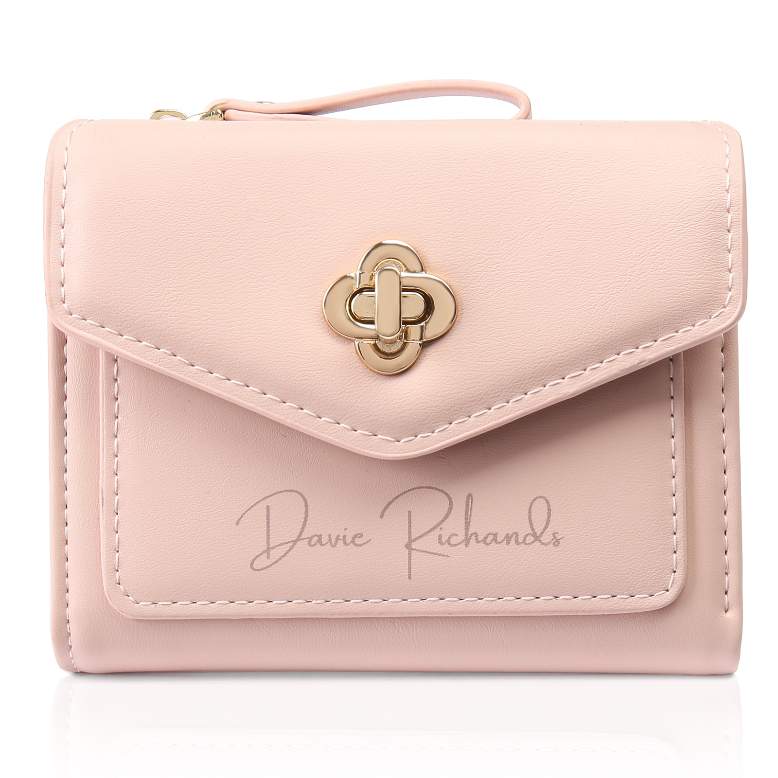 Personalized Photo and Text PU Leather Button Wallet Coin Purse Three Colors Available Gift for Her