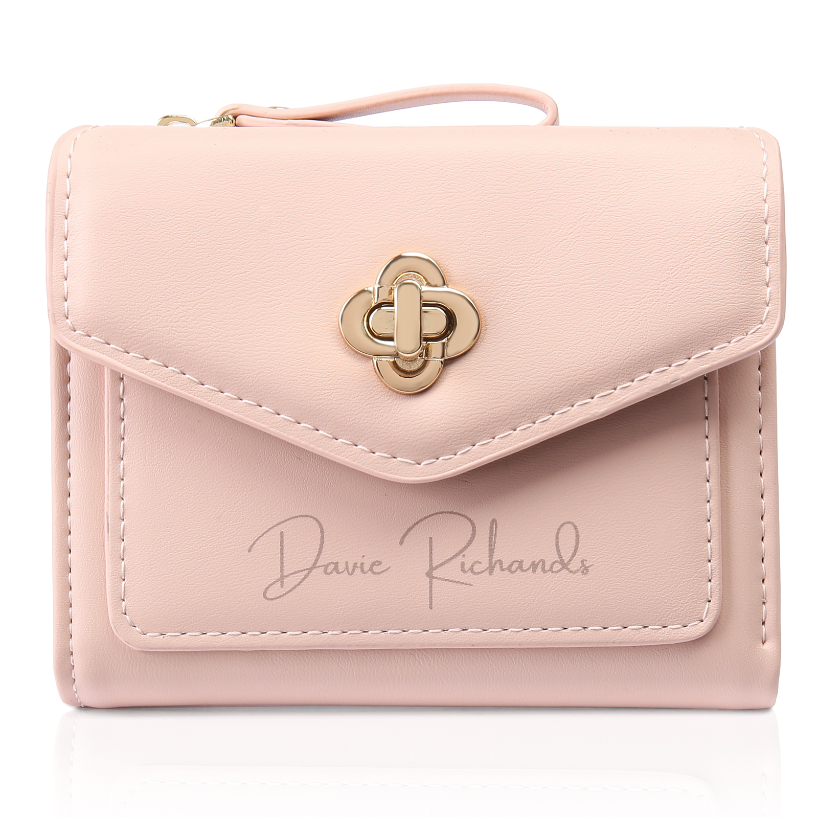 Personalized Photo and Text PU Leather Button Wallet Coin Purse Three Colors Available Gift for Her