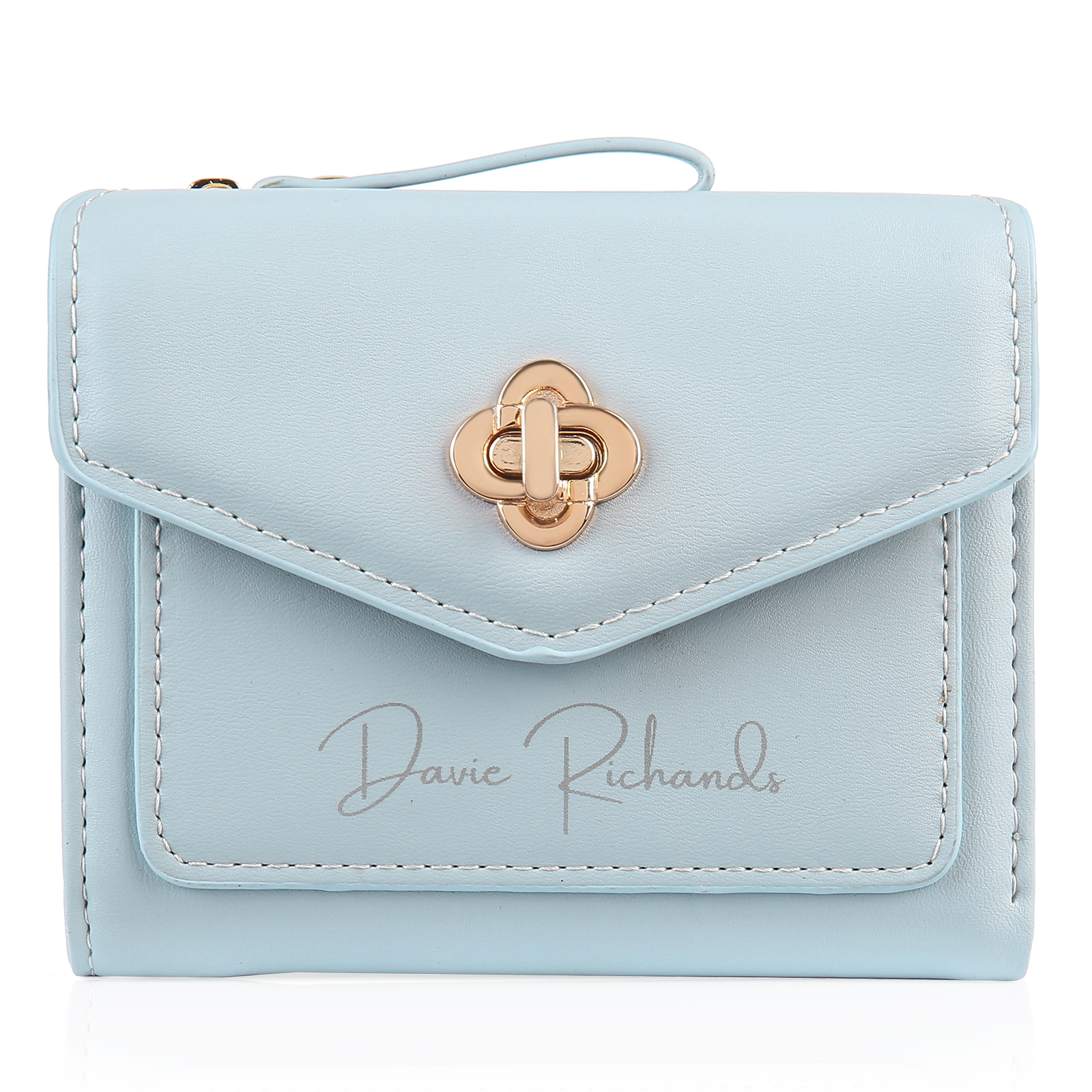 Personalized Photo and Text PU Leather Button Wallet Coin Purse Three Colors Available Gift for Her