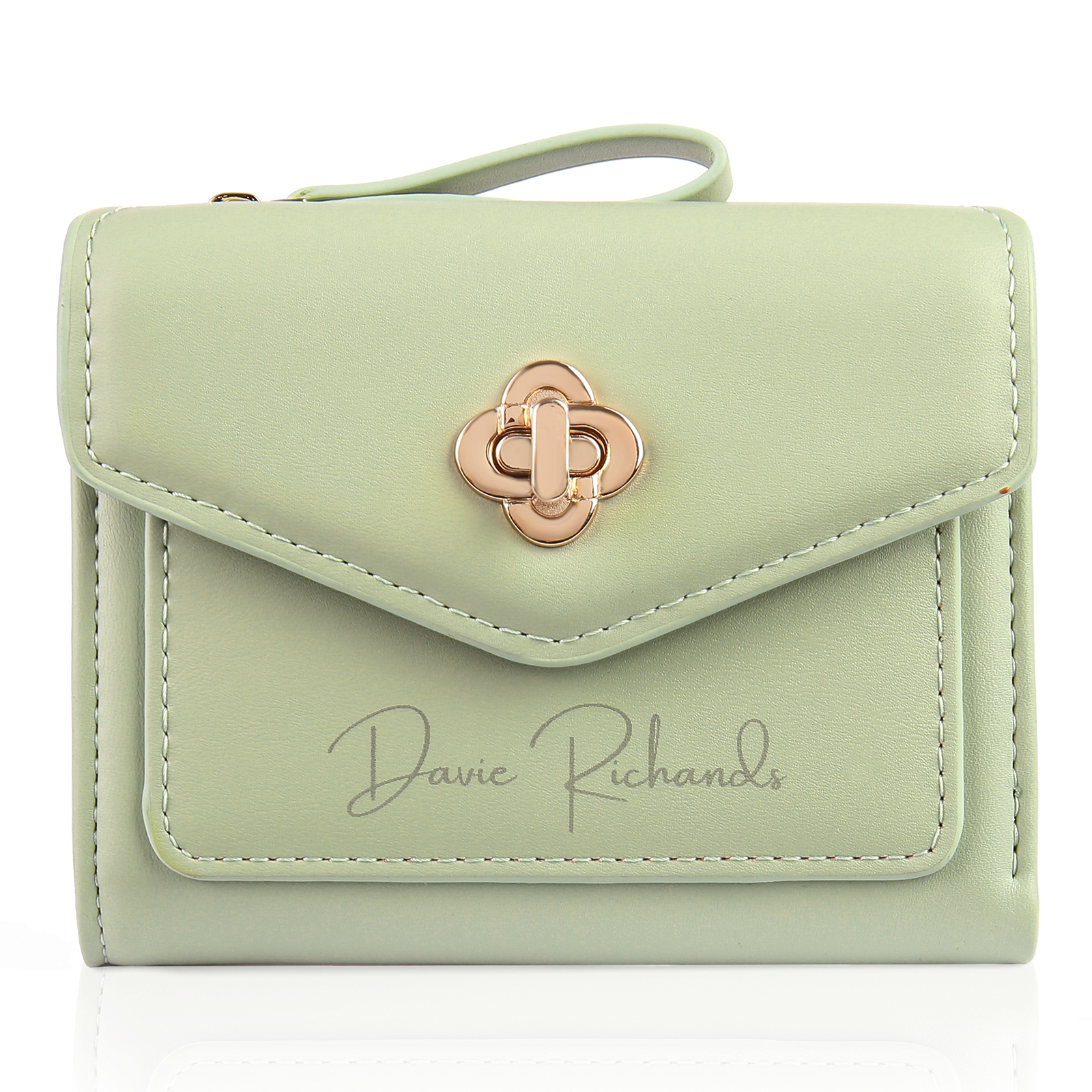 Personalized Photo and Text PU Leather Button Wallet Coin Purse Three Colors Available Gift for Her