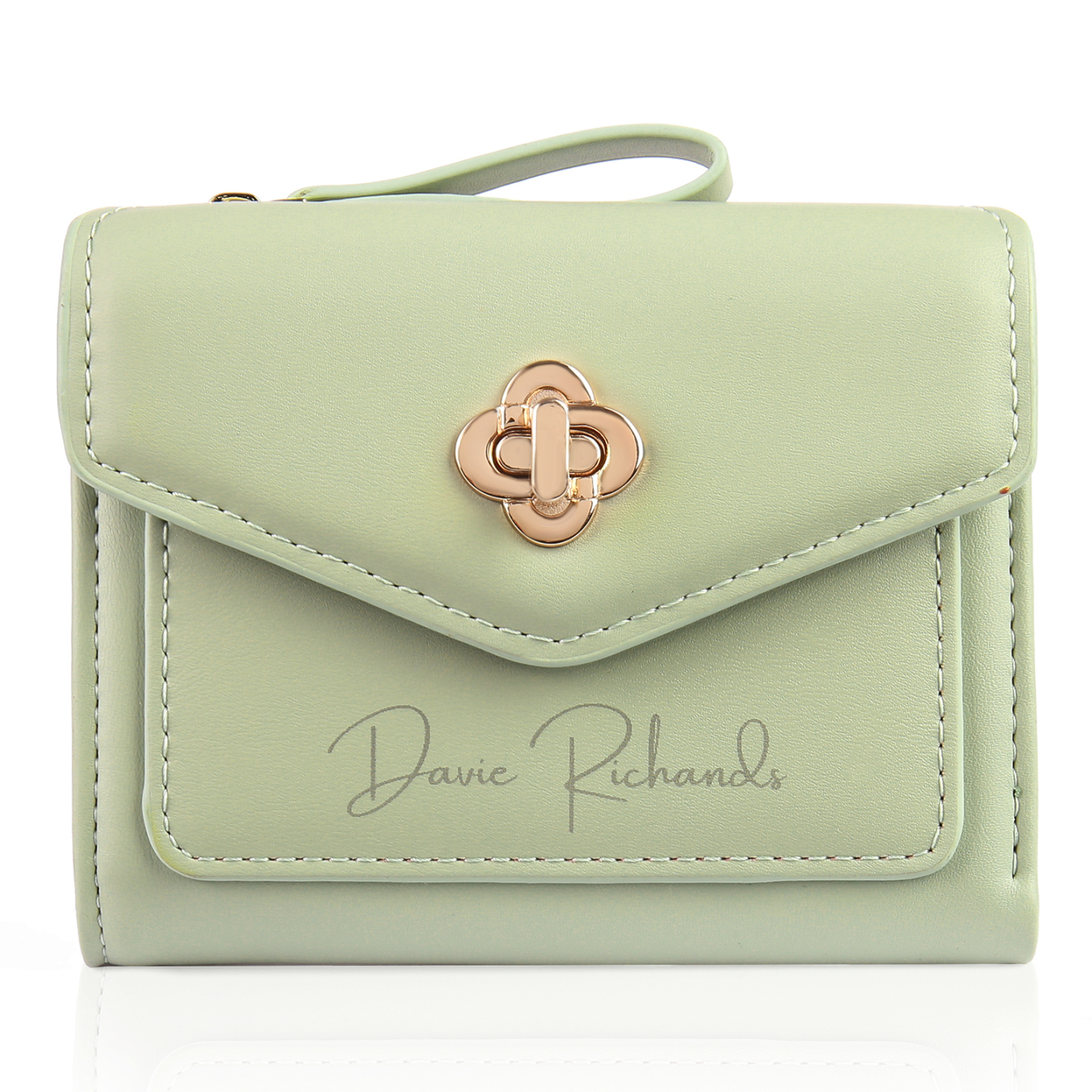 Personalized Photo and Text PU Leather Button Wallet Coin Purse Three Colors Available Gift for Her