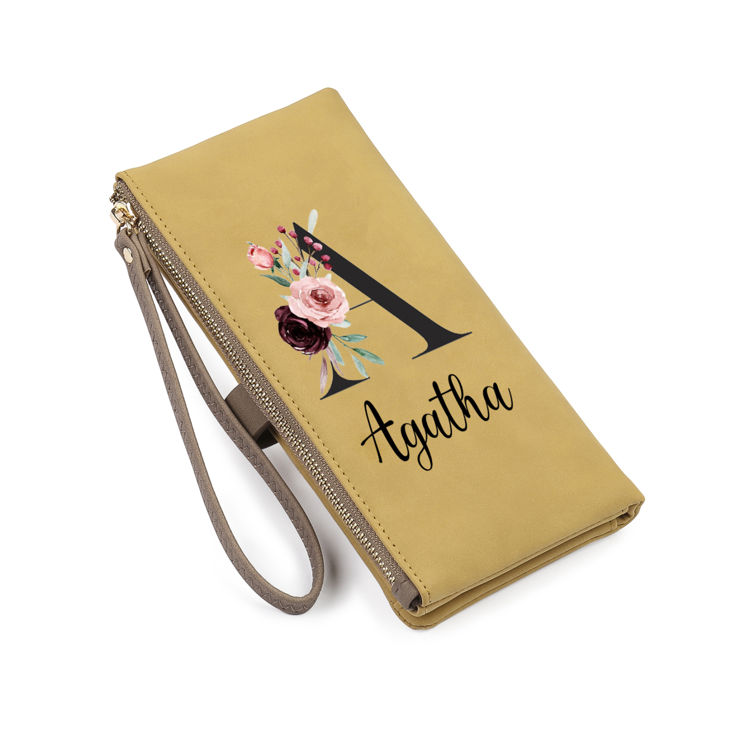 Personalized Exquisite Women'S Wallet Customized Letter And Name Zipper Women'S Wallet