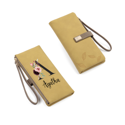 Personalized Exquisite Women'S Wallet Customized Letter And Name Zipper Women'S Wallet