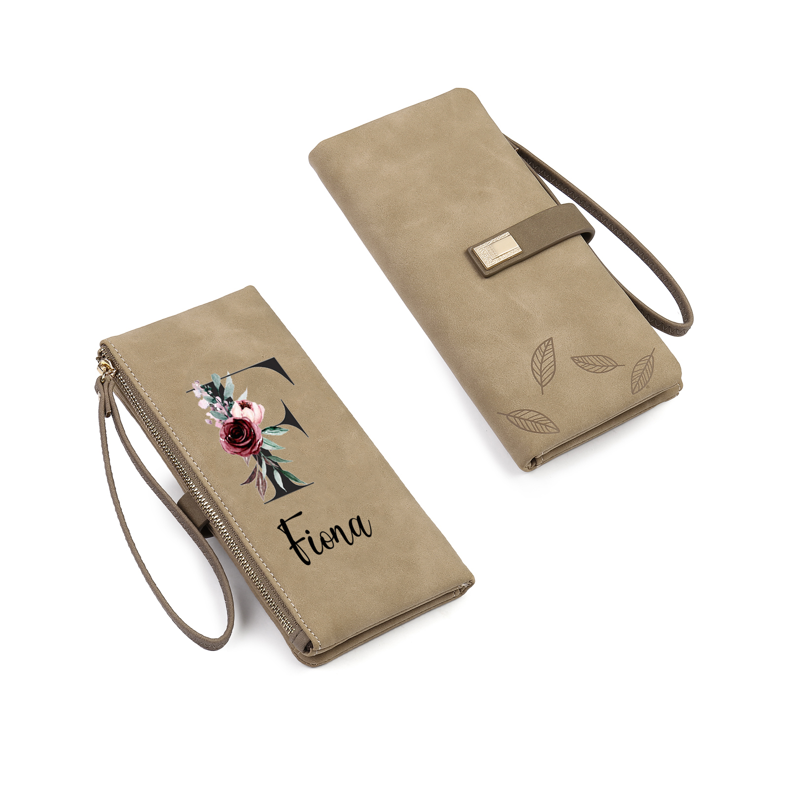 Personalized Exquisite Women'S Wallet Customized Letter And Name Zipper Women'S Wallet