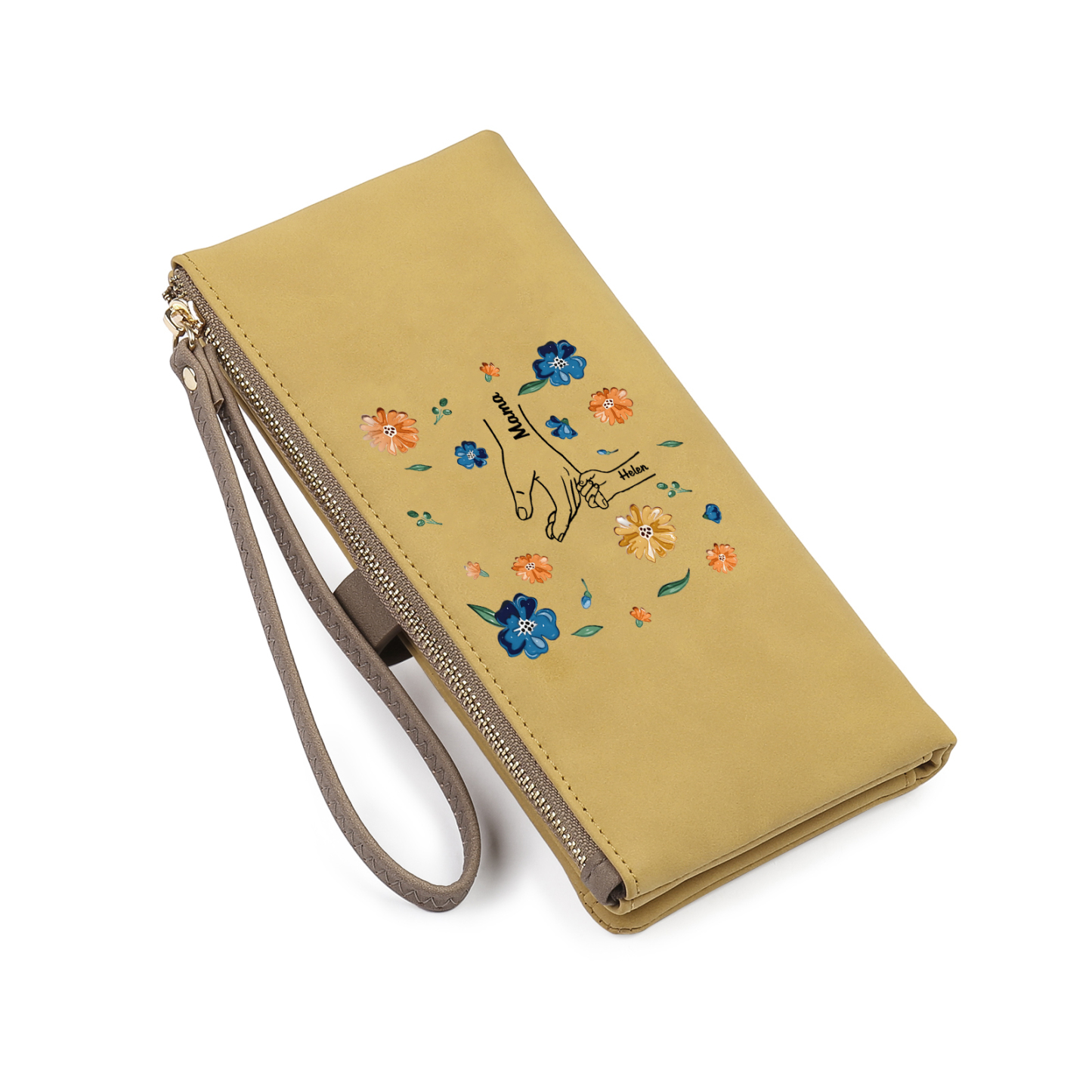 Personalised 2 n PU Leather Wallet, Custom Photo Short Folding Wallet 