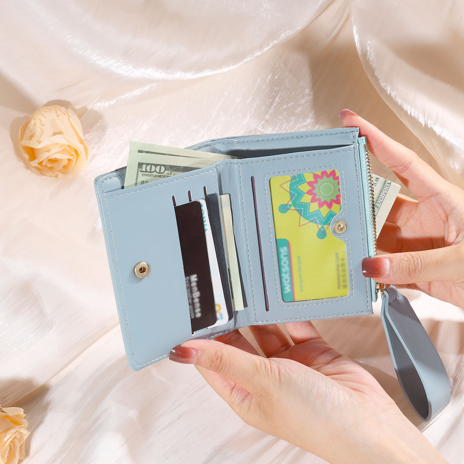 Personalized Women's Wallet Custom Name and 2 Text Leather Wallet for Her | Jessmade