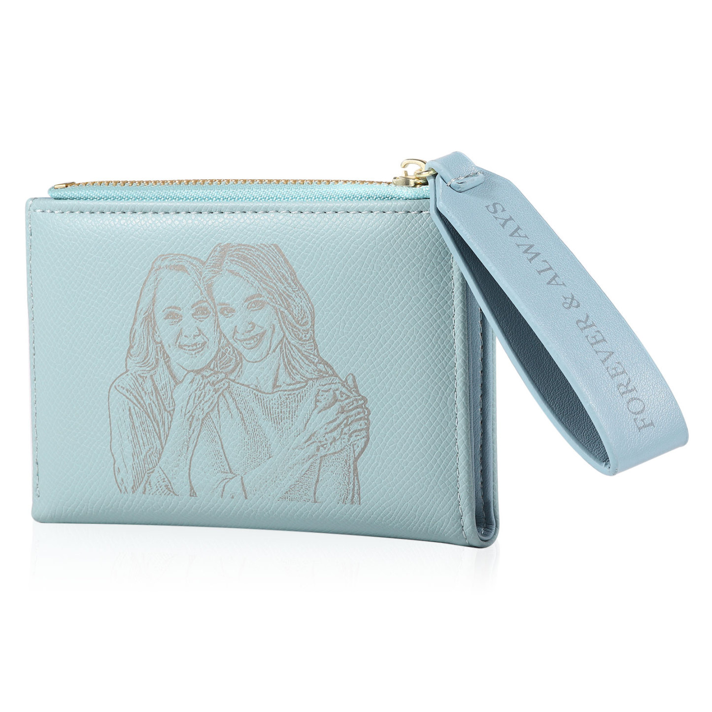 Personalized Women's Wallet Custom Name and 2 Text Leather Wallet for Her | Jessmade