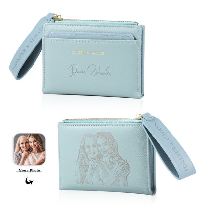 Personalized Women's Wallet Custom Name and 2 Text Leather Wallet for Her | Jessmade
