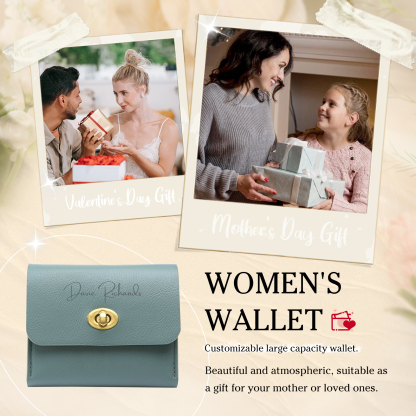 Personalized Women's Wallet Custom Name and Photo Leather Academia Wallets for Her | Jessmade