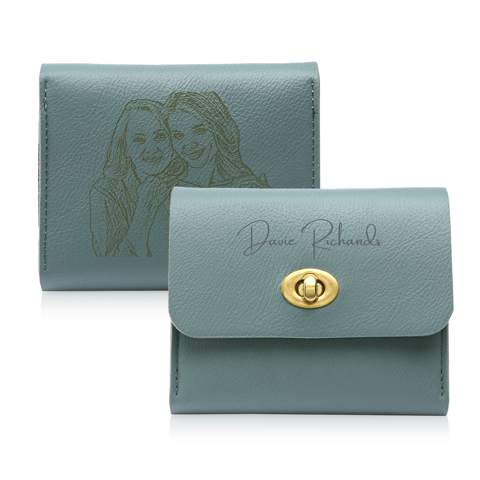 Personalized Women's Wallet Custom Name and Photo Leather Academia Wallets for Her | Jessmade