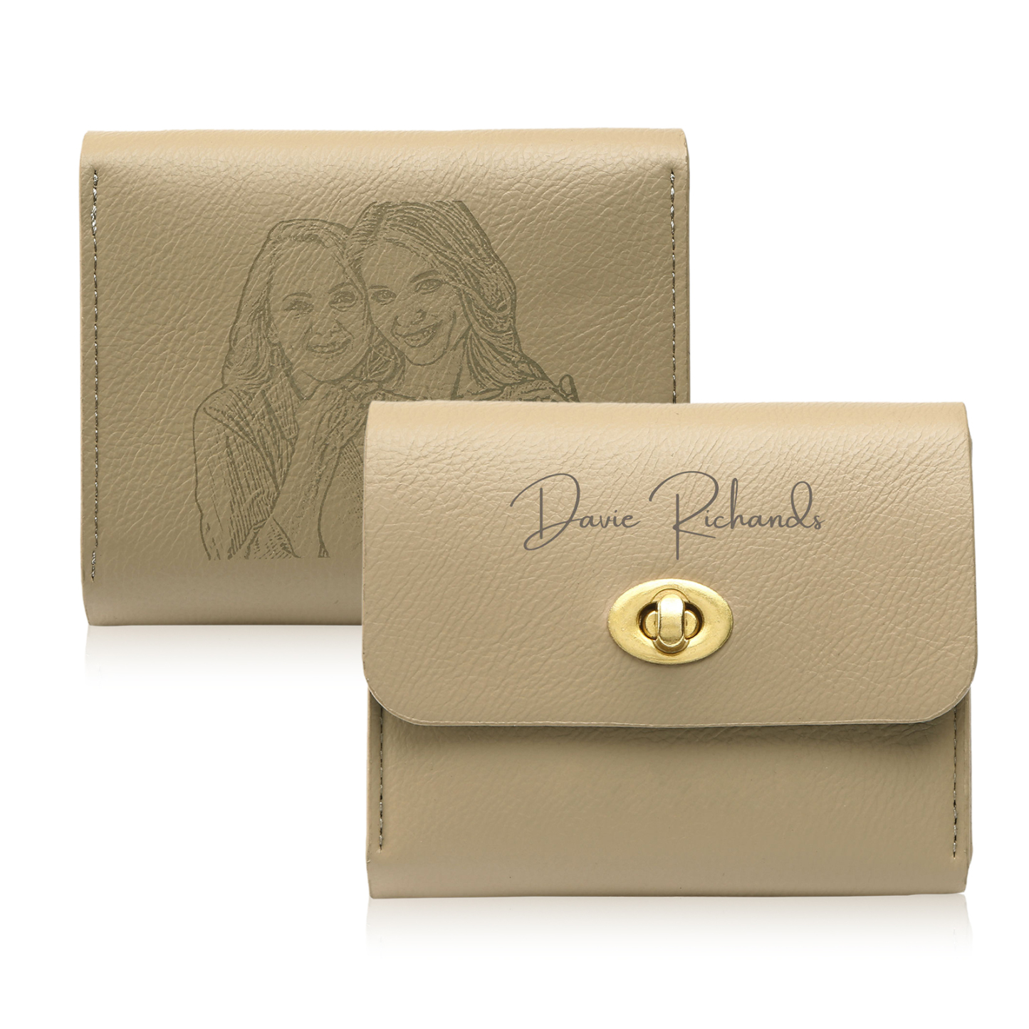 Personalized Women's Wallet Custom Name and Photo Leather Academia Wallets for Her | Jessmade