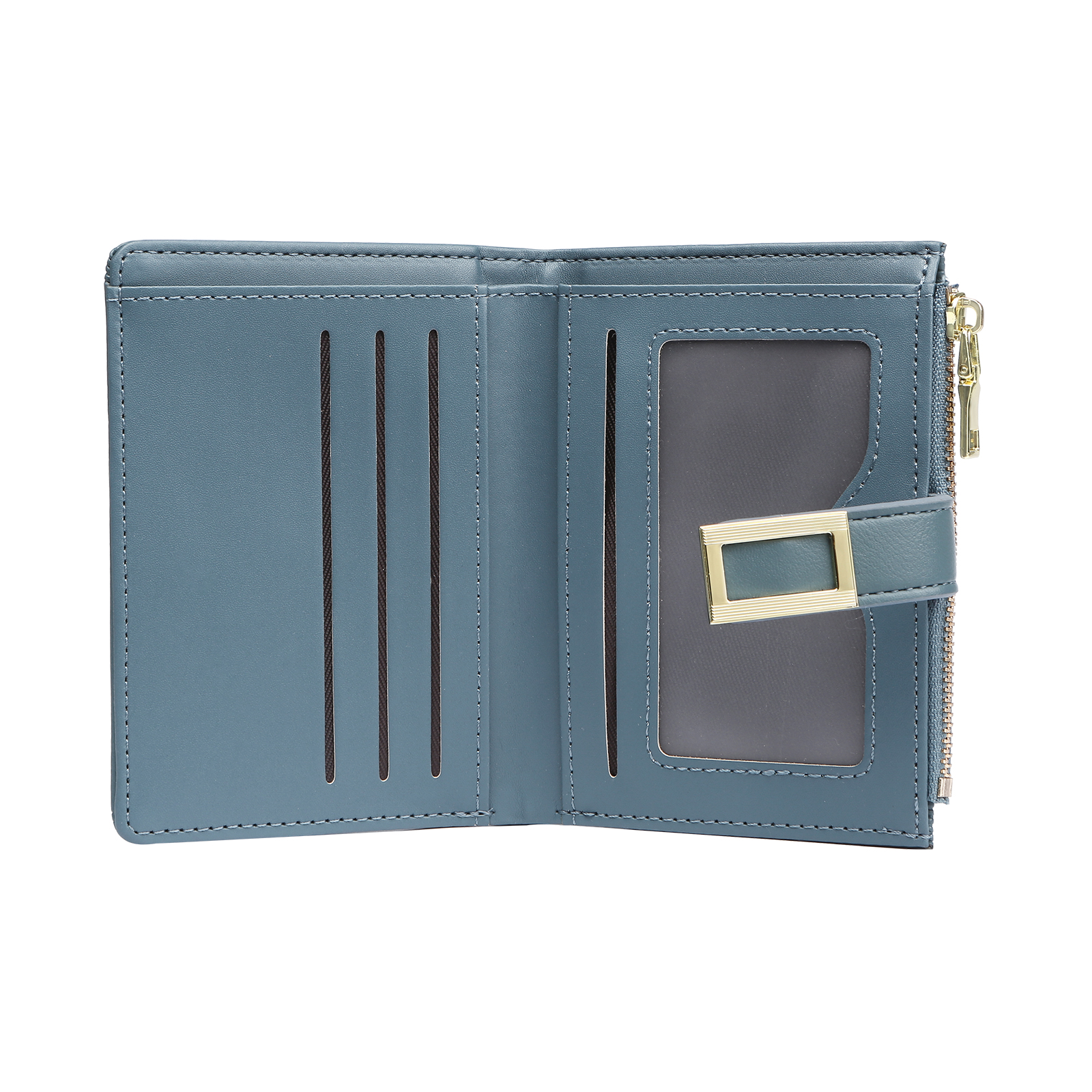 Personalized Women's Wallet Custom Text and Photo Leather Folding Zipper Wallet for Her | Jessmade