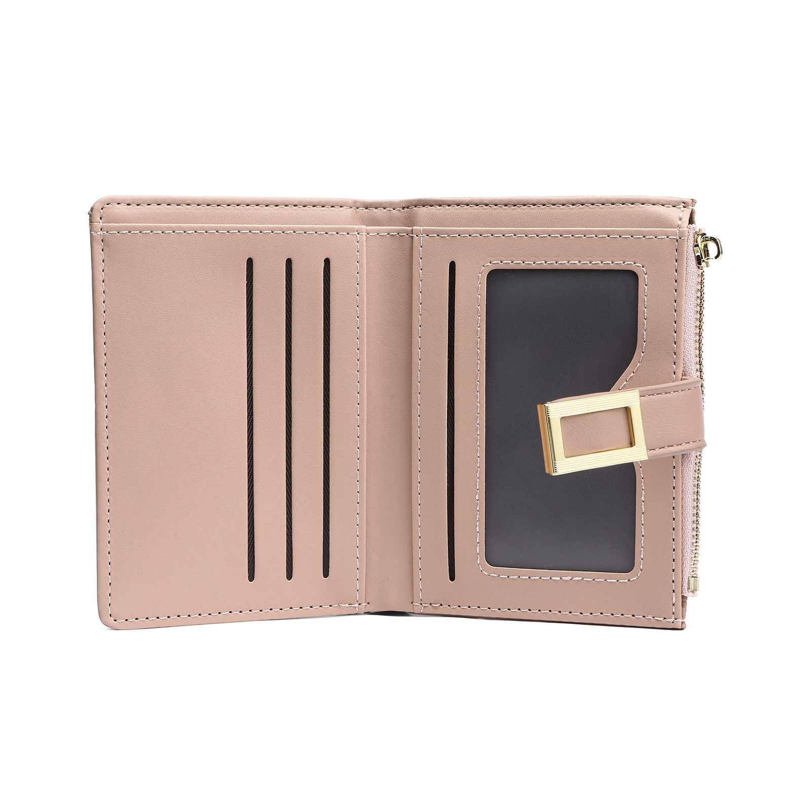 Personalized Women's Wallet Custom Text and Photo Leather Folding Zipper Wallet for Her | Jessmade