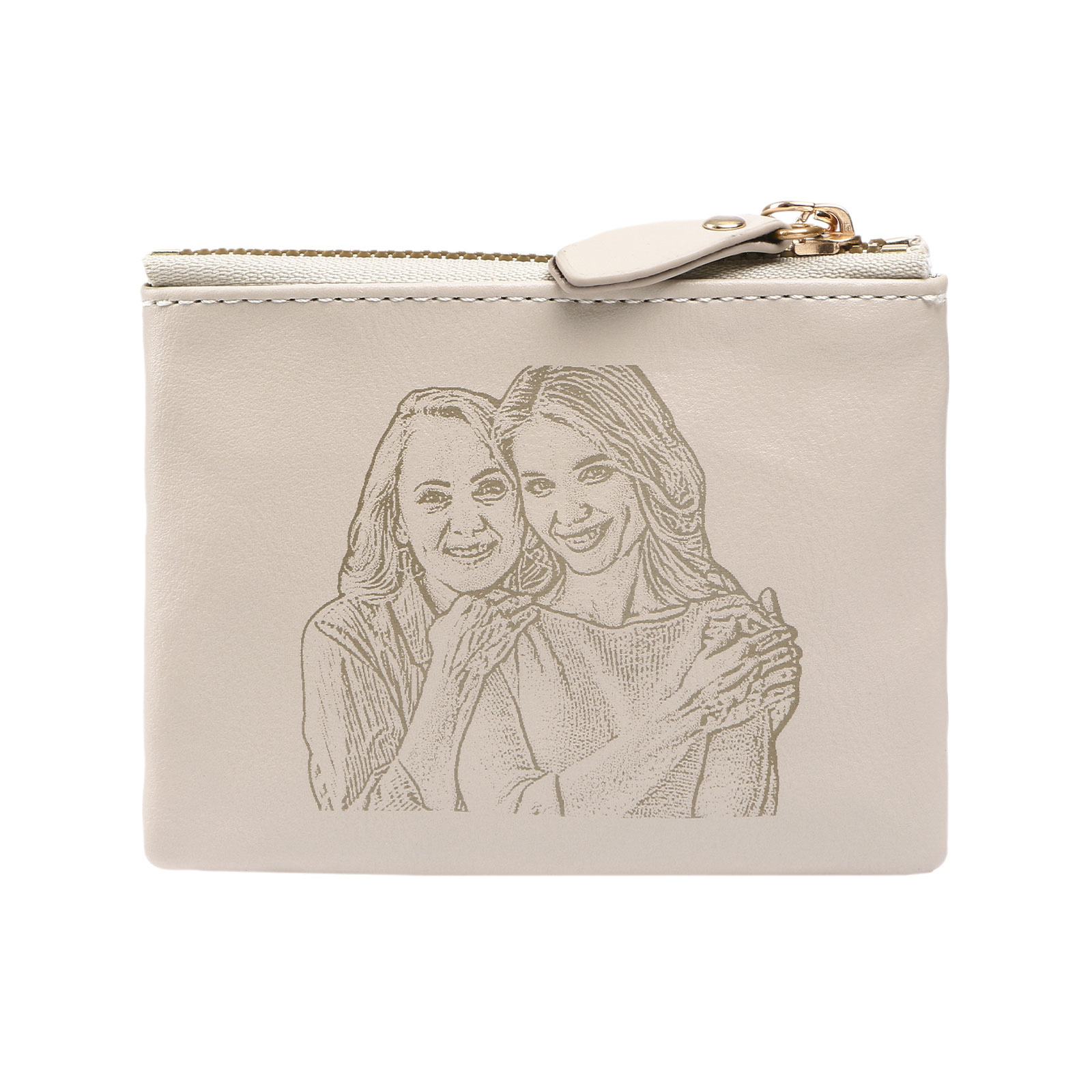 Personalised Women's Wallet Custom Name and Photo Leather Zipper Wallet for Her | Jessmade