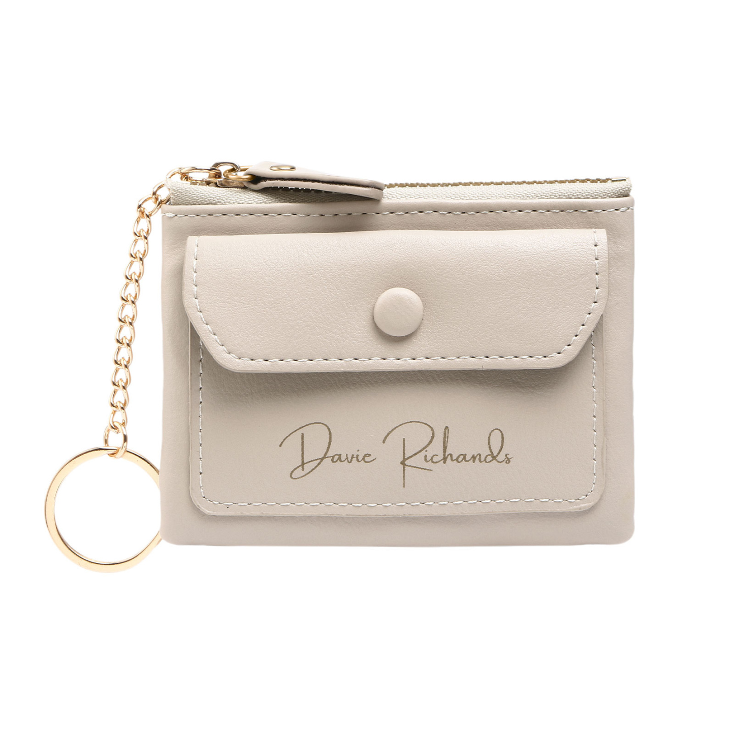Personalised Women's Wallet Custom Name and Photo Leather Zipper Walle
