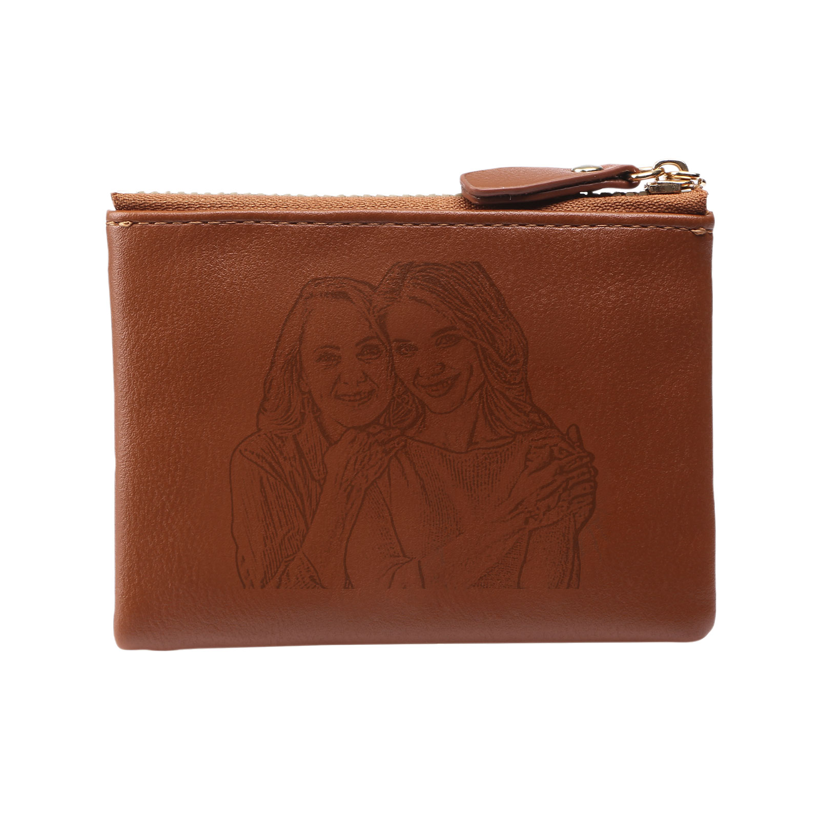 Personalised Women's Wallet Custom Name and Photo Leather Zipper Wallet for Her | Jessmade