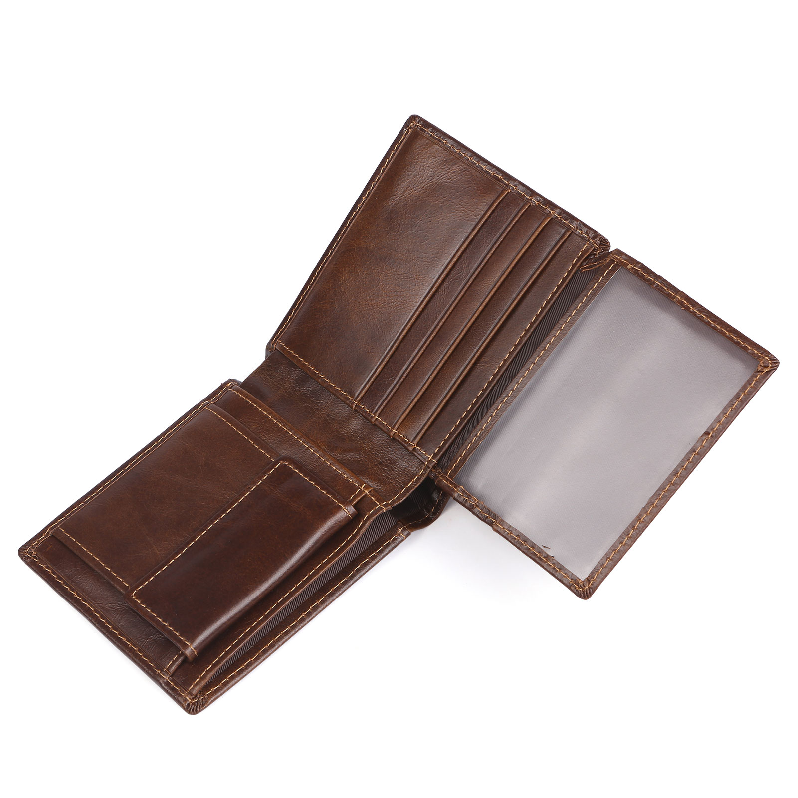 Personalised Men's Genuine Leather Wallet with Custom Photo, Name, and Letters – Christmas Gift for Dad/Grandpa/Husband | Jessemade