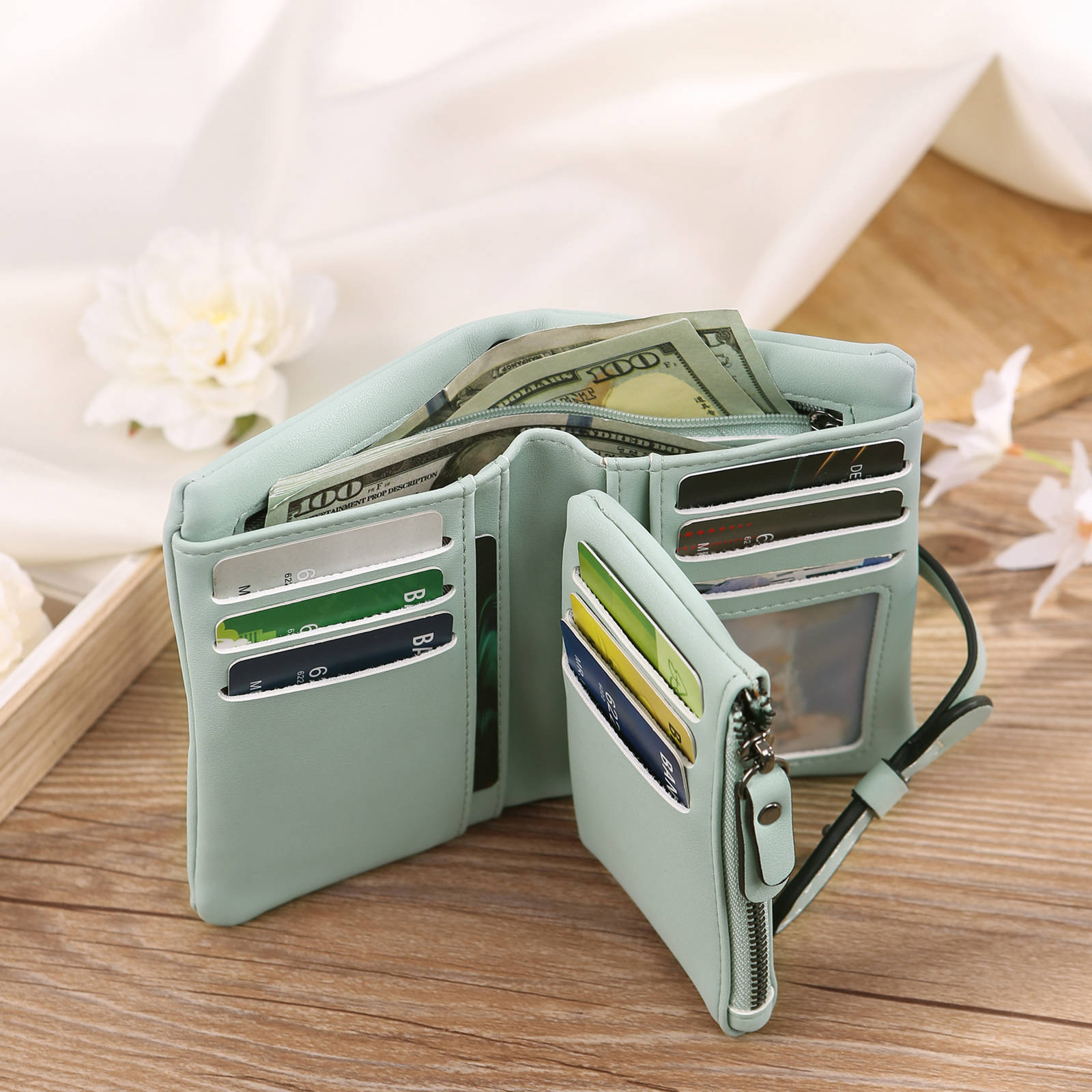 Personalised Women's Wallet with Custom Name & Birth Flower –  Unique Mother's Day Gifts for Her | Jessemade