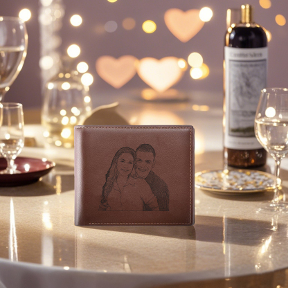 Personalised Men's Wallet – Customized Photo & Text – Valentine's Day Gift for Him | Jessemade