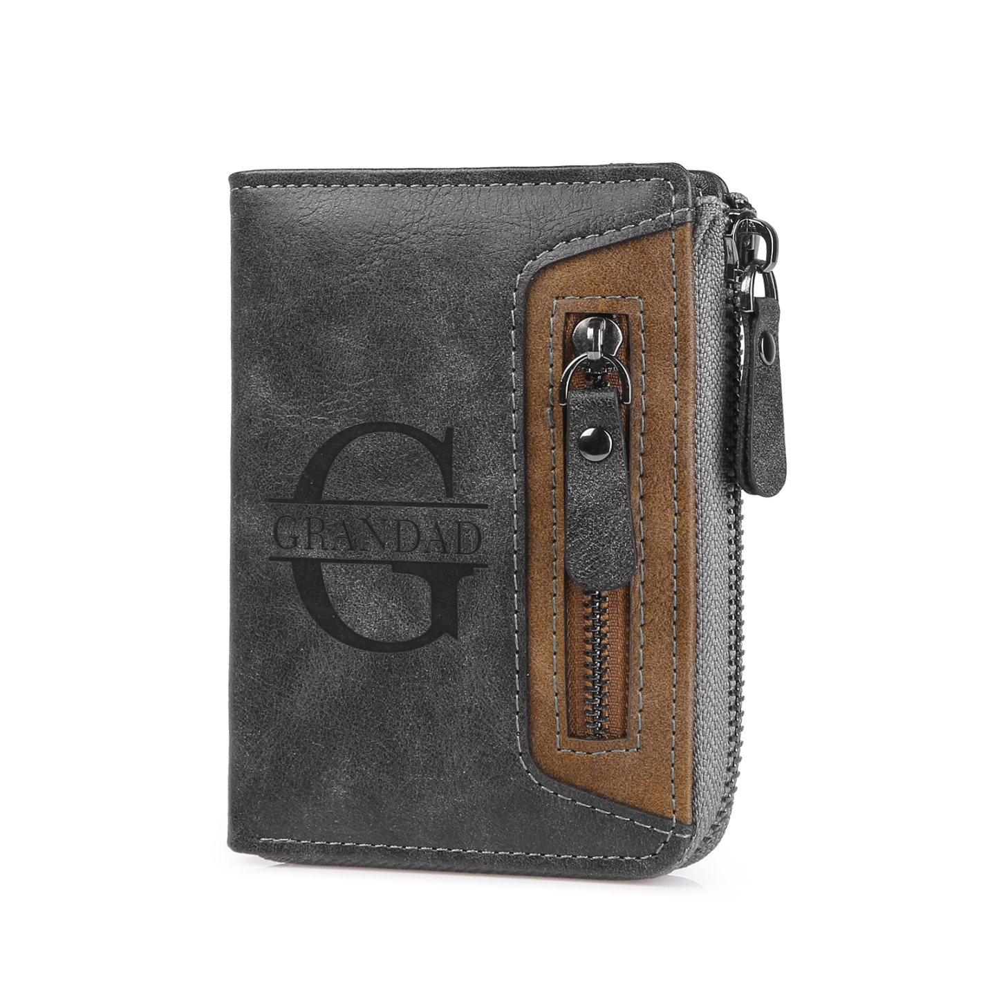 Personalised Leather Men's Wallet with Photo and Name Engraving – Gift for Him | Jessemade