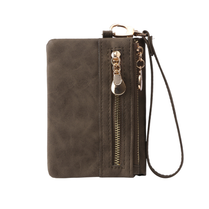 Brown Personalised Leather Wallet Engraved Photo Short Wallet Folding Wallet With Gift Box For Men