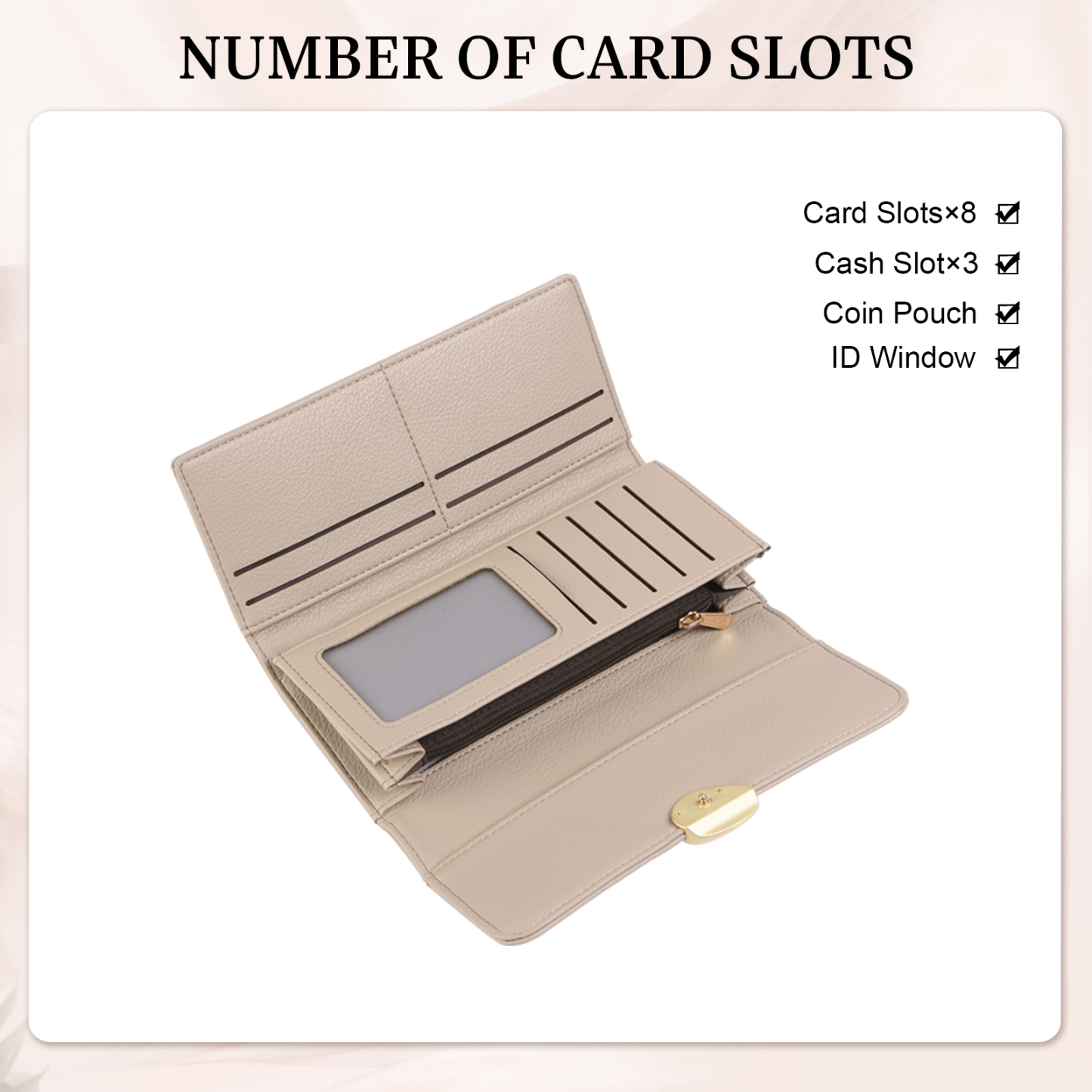 Personalised Leather Wallet Engraved Photo Long Wallet Folding Wallet With Gift Box For  Women 