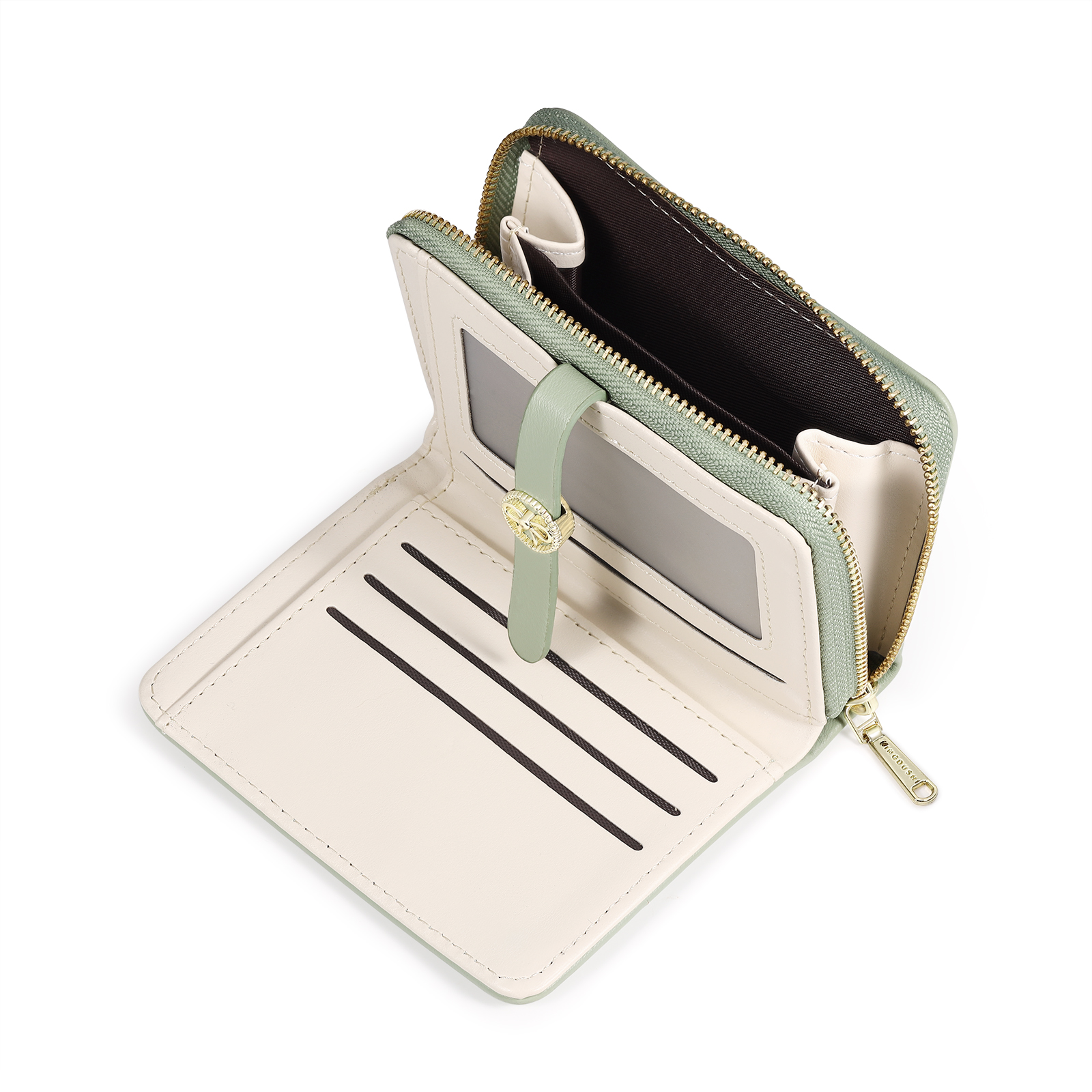 Personalised Leather Wallet Engraved Photo Short Wallet, Custom Text Folding Wallet Gifts For Her | Jessemade