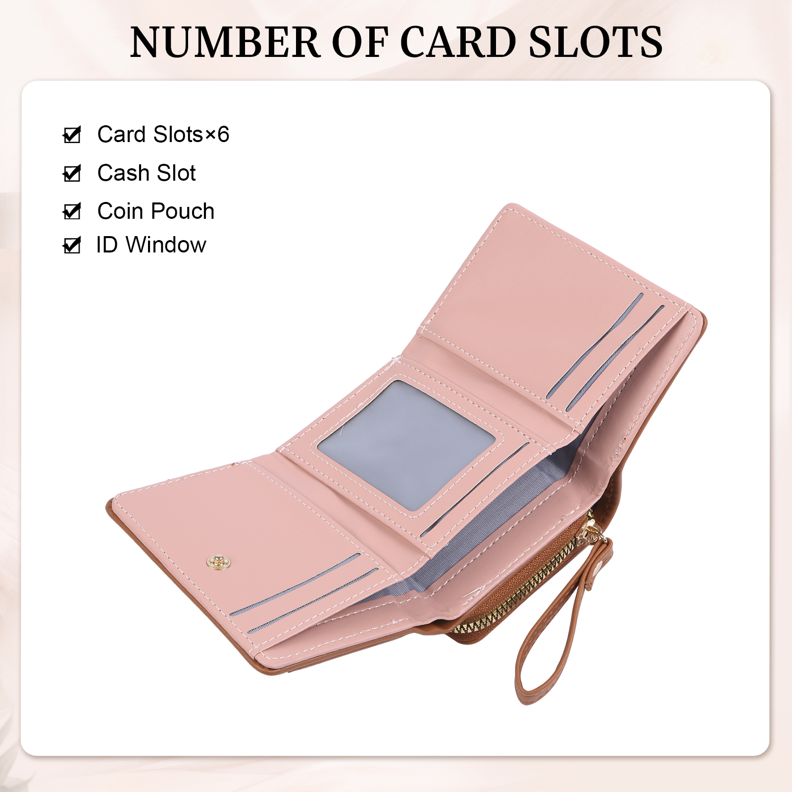 Personalised PU Leather Short Purse, Engrave Photo Folding Wallet Gifts For Her | Jessemade