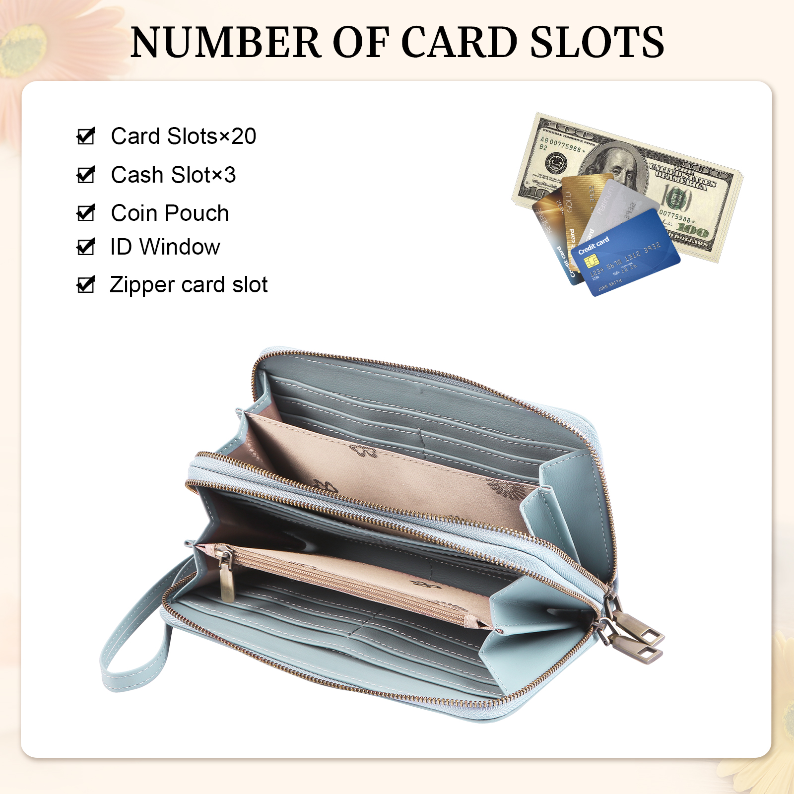 Personalised Women’s Wallet with Custom 1 Photo and 1 Text - Meaningful Gift for Her | Jessemade