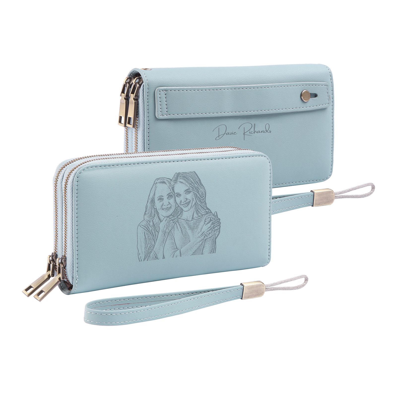 Personalised Women’s Wallet with Custom 1 Photo and 1 Text - Meaningful Gift for Her | Jessemade