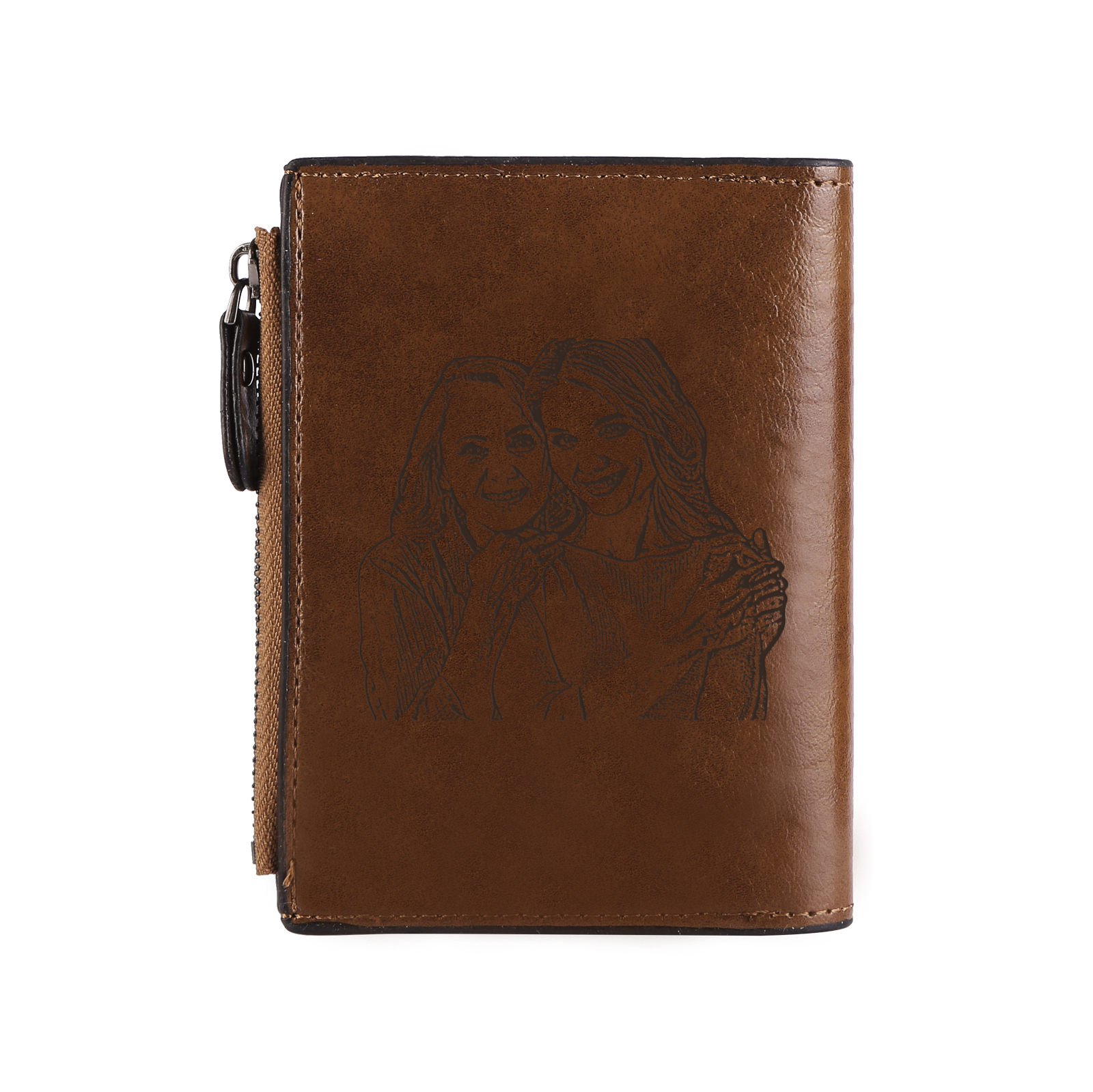 Personalised PU Leather Wallet with Photo & Name Engraving for Women | Jessemade