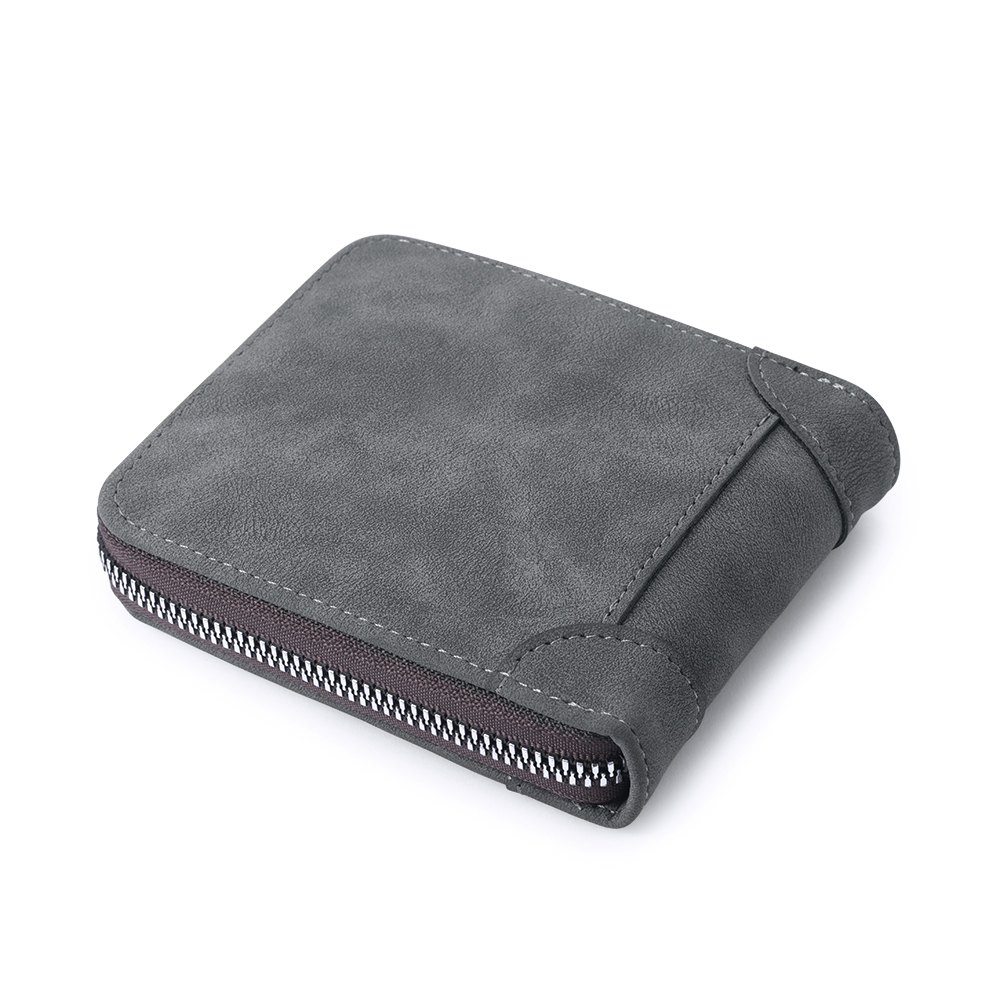 Personalised PU Leather Zip Wallet with Photo Engraving and Initials - Meaningful Gift for Dad | Jessemade