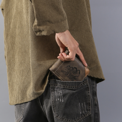 Personalised Engraved Photo Wallet for Men – Custom Family Gift with Zip Closure and Monogram | Jessemade