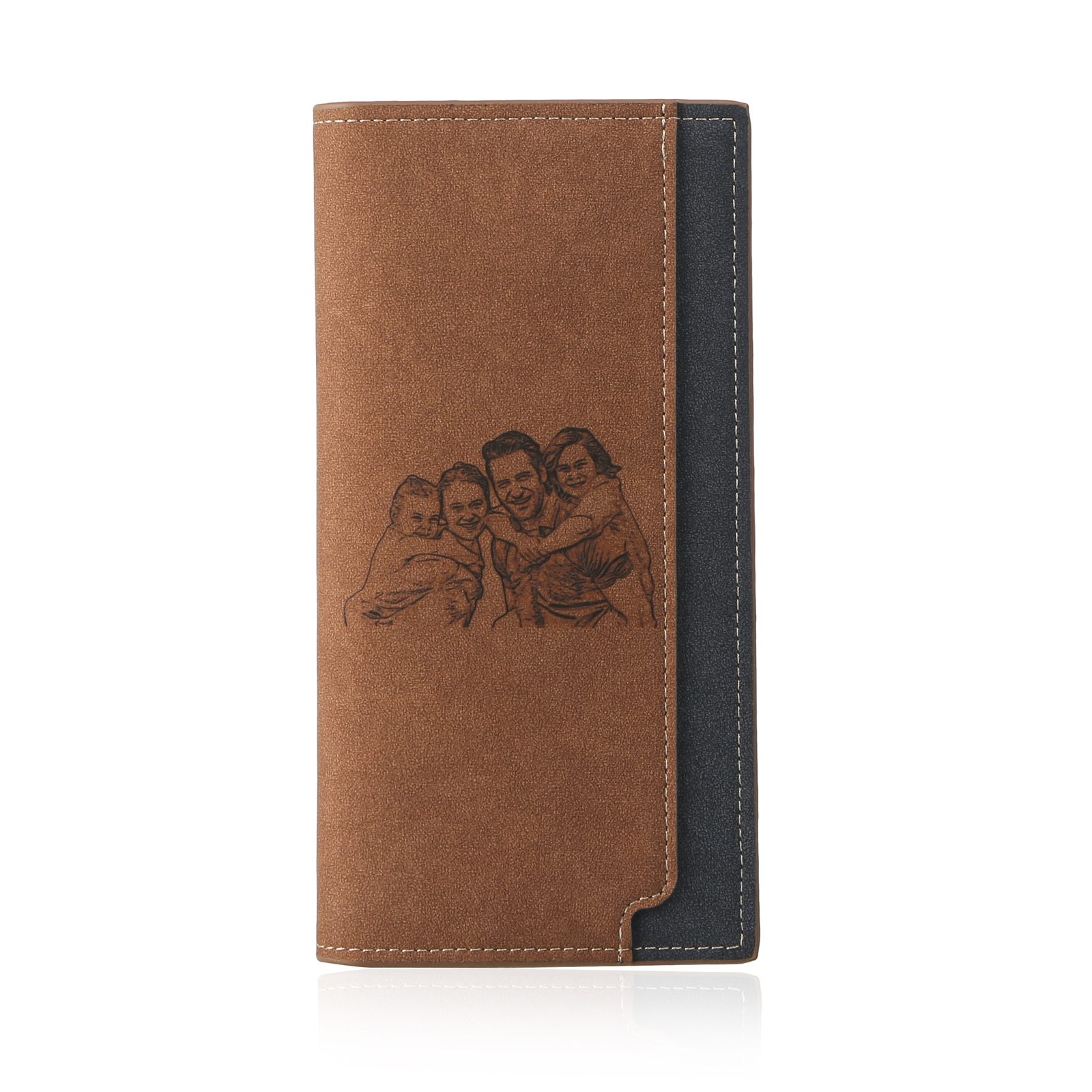 Personalised Men's Long Wallet – Custom Photo and Name Engraving with RFID Protection | Jessemade