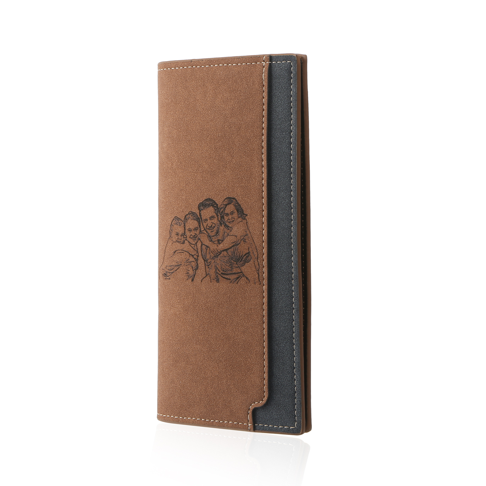 Personalised Men's Long Wallet – Custom Photo and Name Engraving with RFID Protection | Jessemade