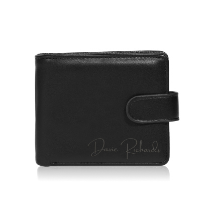 Personalised Wallet for Men with Name & Photo – Premium PU Leather Wallet with Coin Pouch – Ideal Father’s Day Gift | Jessemade