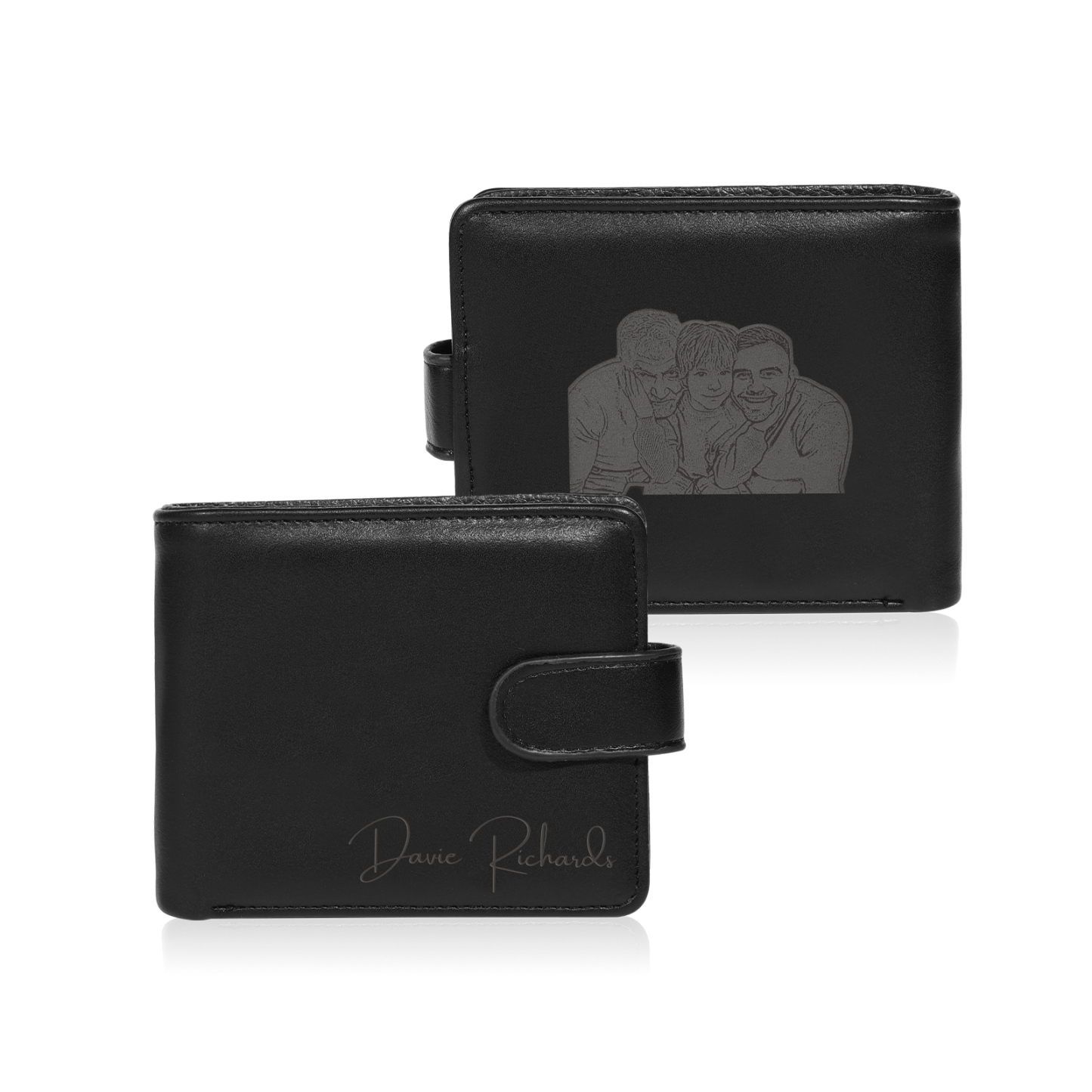 Personalised Wallet for Men with Name & Photo – Premium PU Leather Wal