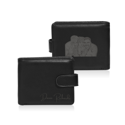 Personalised Wallet for Men with Name & Photo – Premium PU Leather Wal