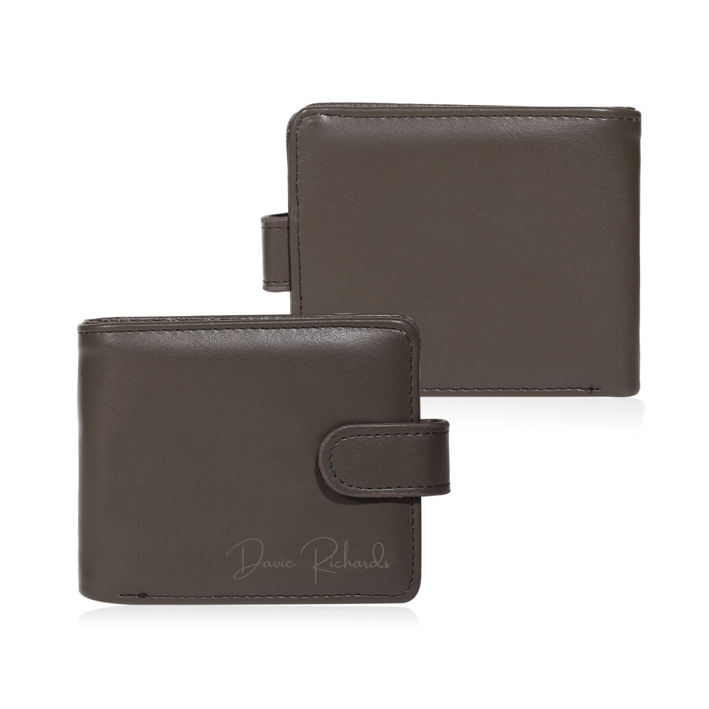 Personalised Wallet for Men with Name – Premium PU Leather Wallet with Coin Pouch – Ideal Father’s Day Gift | Jessemade