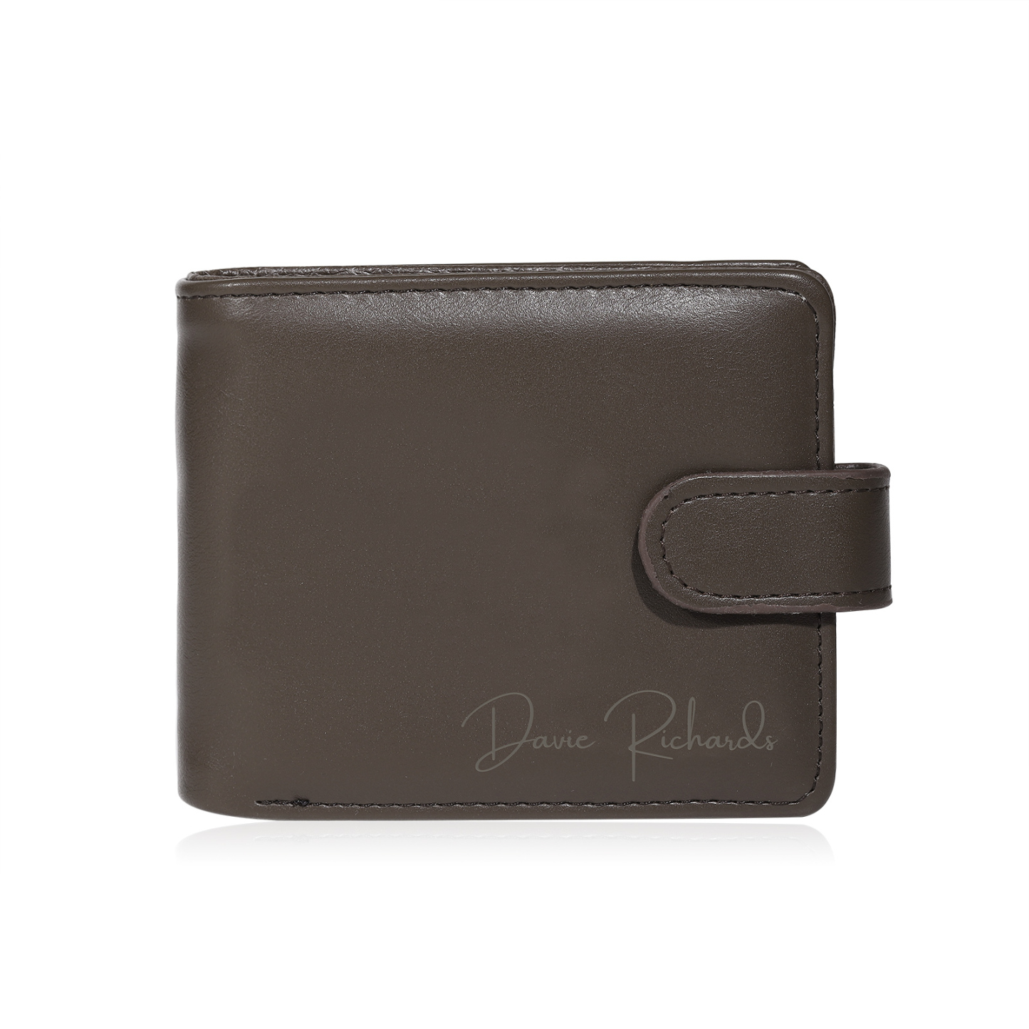 Personalised Wallet for Men with Name & Photo – Premium PU Leather Wallet with Coin Pouch – Ideal Father’s Day Gift | Jessemade