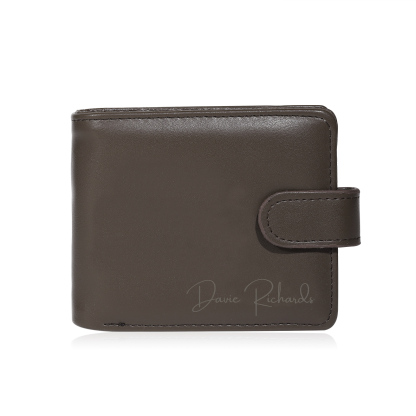 Personalised Wallet for Men with Name & Photo – Premium PU Leather Wallet with Coin Pouch – Ideal Father’s Day Gift | Jessemade