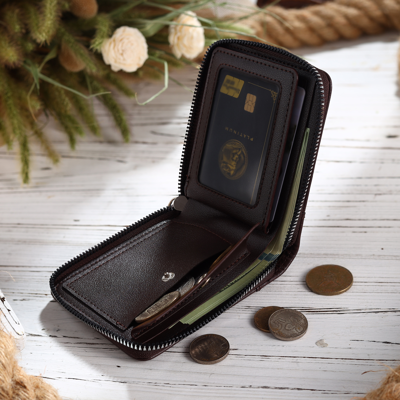 Personalised Wallet for Men with Name – Elegant Men's Gift for Father's Day, Birthday, or Anniversary | Jessemade