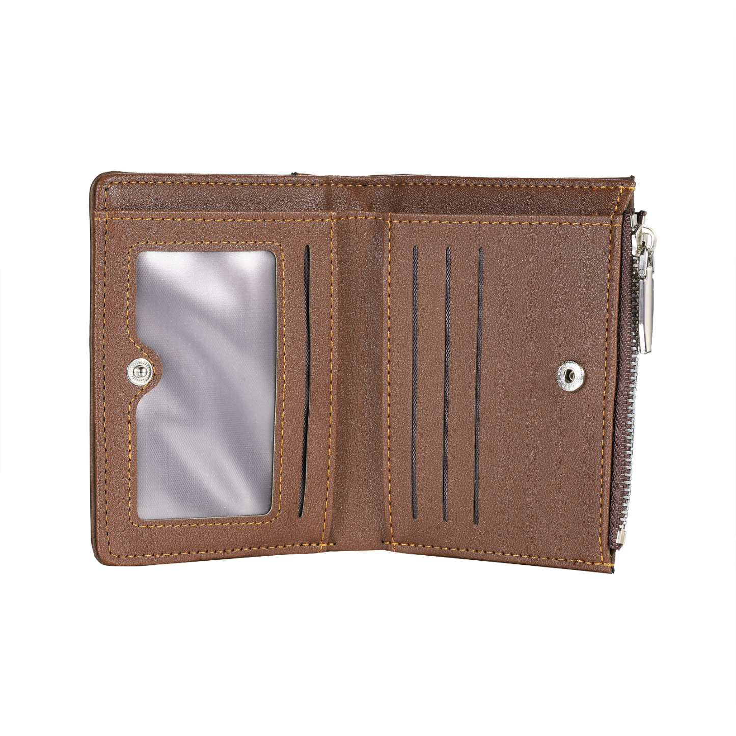 2 Names-Personalised Doll Customized Leather Men's Wallet Customized Name Folding Wallet With Gift Box for Dad