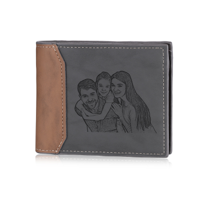 Personalised Wallet Gift Box Set for Dad – Custom Engraved Wallet, Money Clip and Photo Card in Luxury Presentation Box | Jessemade