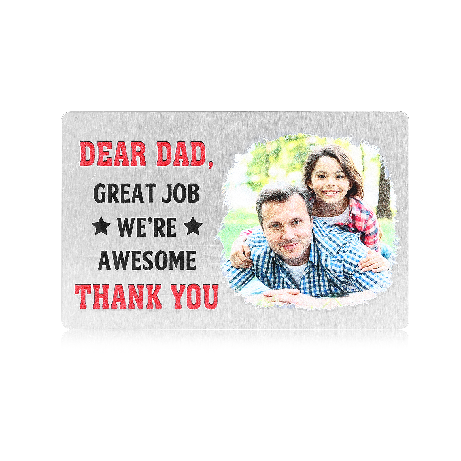 Personalised Wallet Gift Box Set for Dad – Custom Engraved Wallet, Money Clip and Photo Card in Luxury Presentation Box | Jessemade