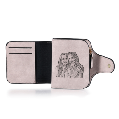 Personalised Photo & Initial & Name PU Leather Wallet for Women | Jessemade