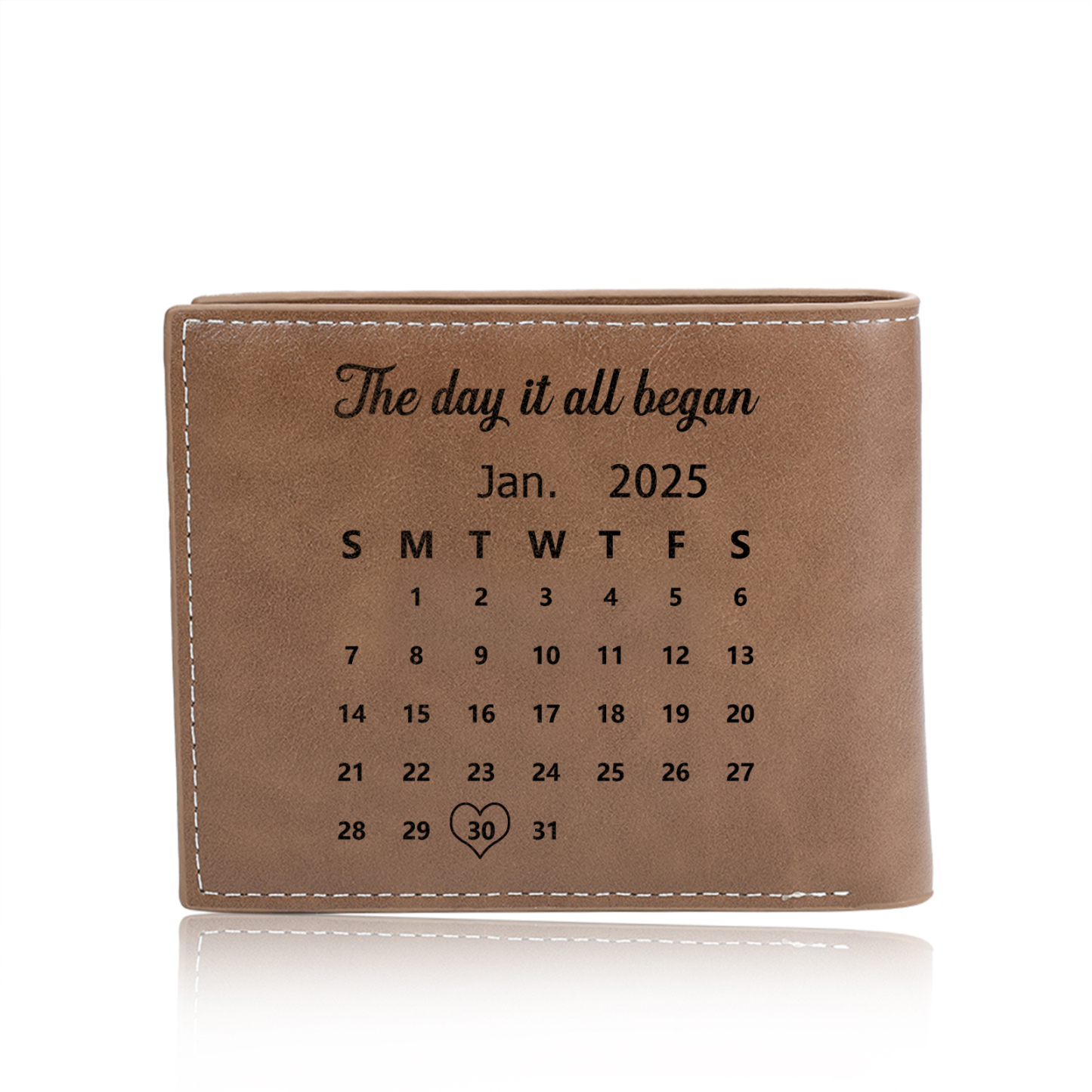 Personalised Couple Photo Leather Wallet For Men